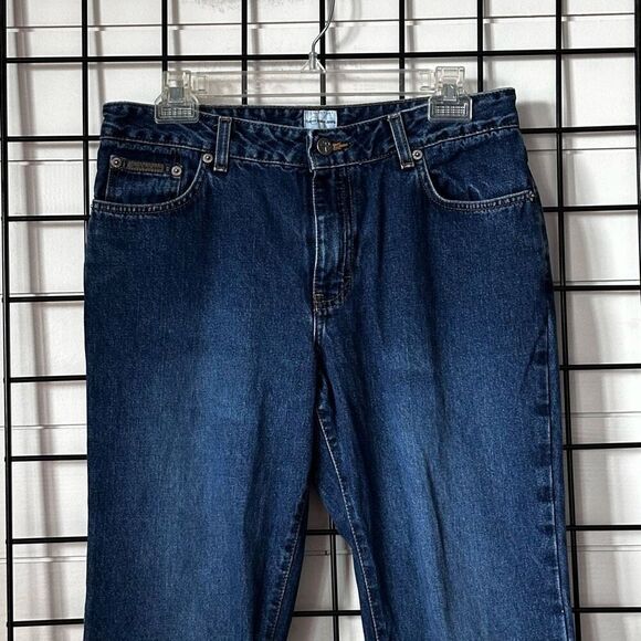 Vintage cK Calvin Klein Jeans Womens 9 Blue Flare Midrise 90s Bootcut - Picture 8 of 14